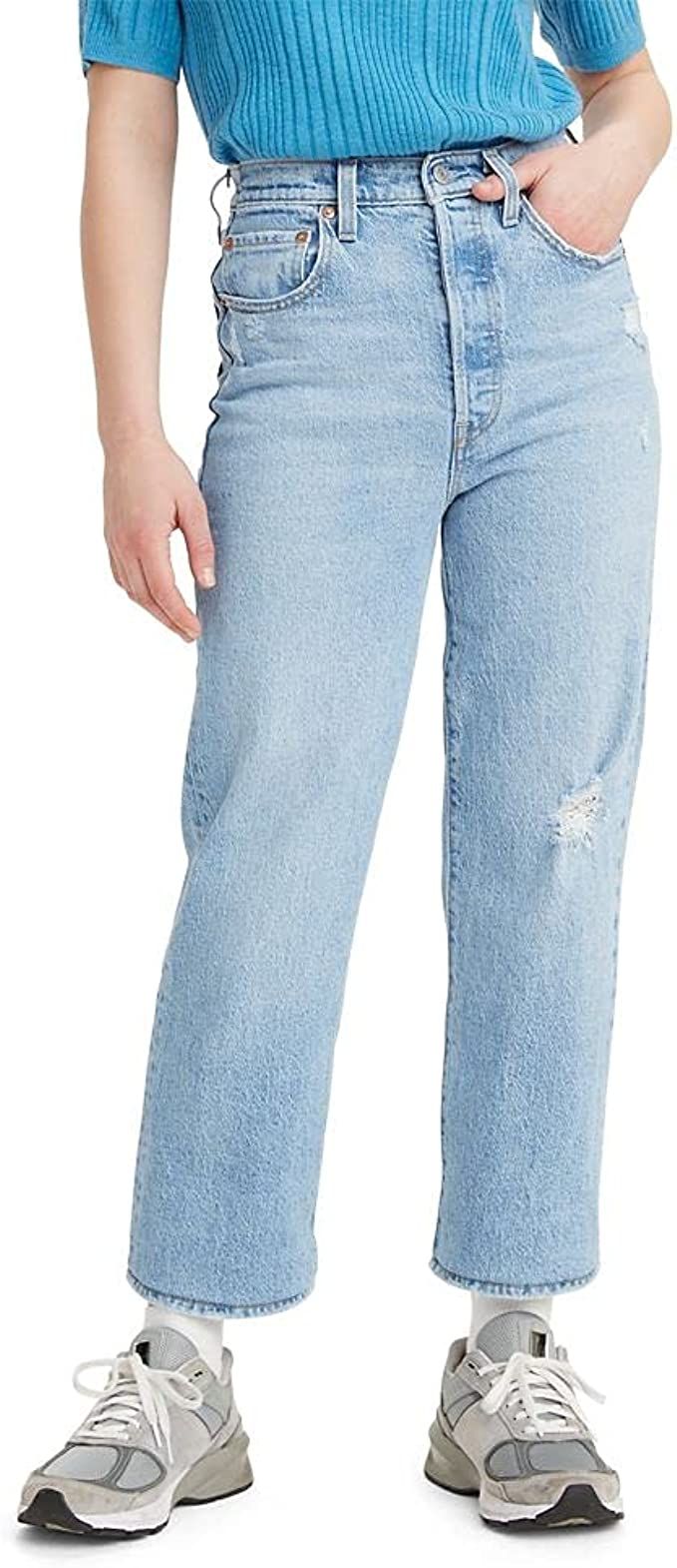 Levi's Women's Premium Ribcage Straight Ankle Jeans | Amazon (US)
