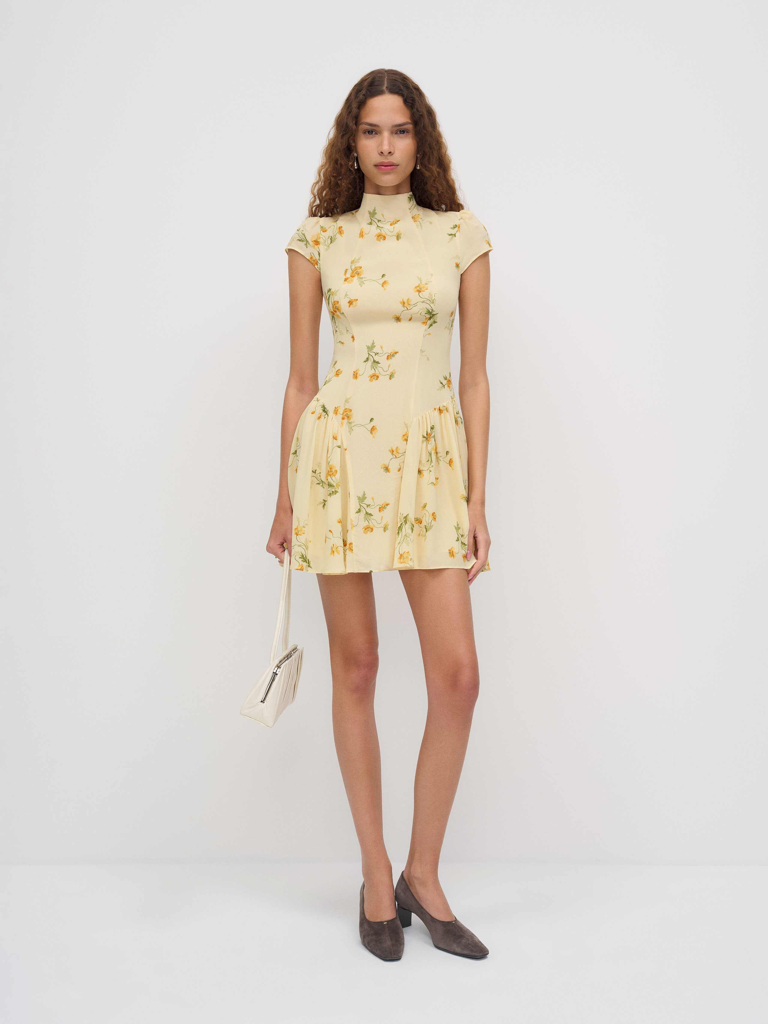 Reformation Maven Mini Dress Yellow 10 | Reformation (Global)