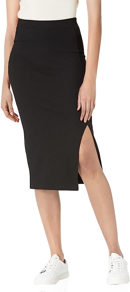Amazon.com: The Drop Women's Veronique High Waist Slit Skirt Skirt, -Black, M : Clothing, Shoes &... | Amazon (US)
