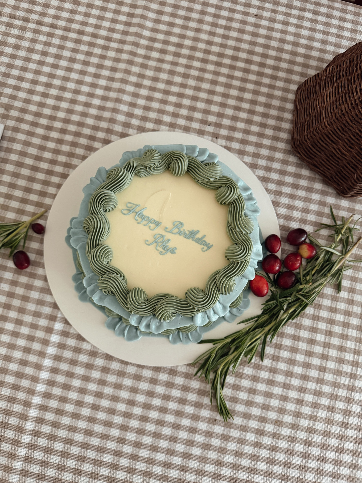 The most beautiful cake for my son on his first birthday! The gingham table cloth was perfect for the dessert table. 

#LTKBaby