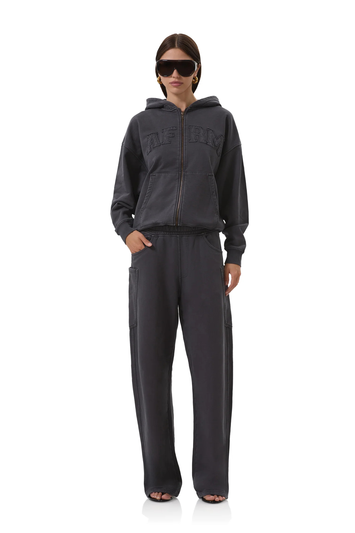 Cameron Zip Up Hoodie - Onyx | ShopAFRM