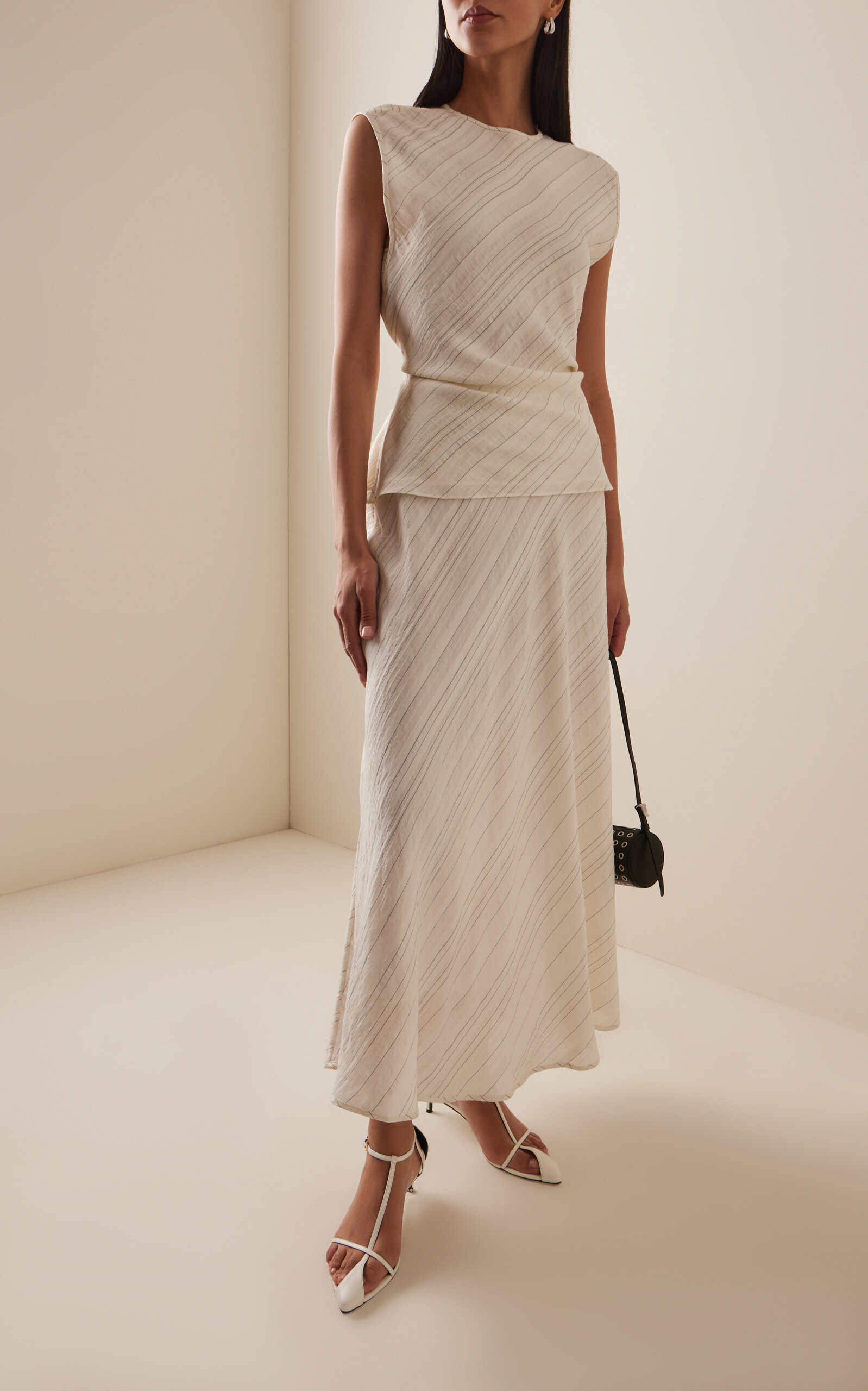 Kaia Skirt in Woven Stripe Flou | Moda Operandi (Global)