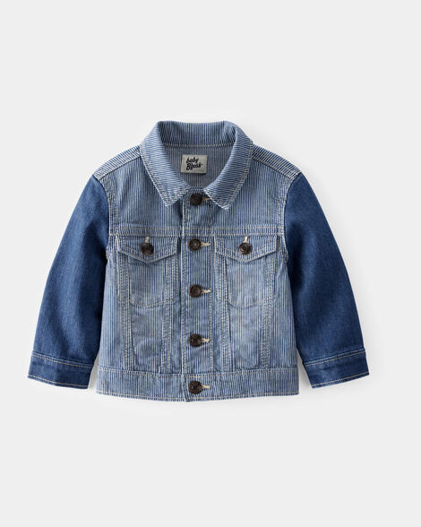 Baby Boy Vintage Inspired Hickory Denim Jacket - Medium Wash | Carter's Inc