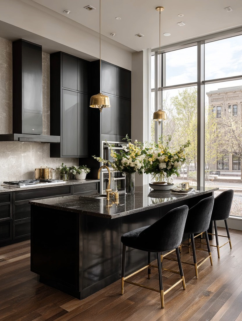 Bold interiors are making a major comeback in 2026 — but that does not mean you need to redesign your entire kitchen in black to embrace the trend.

Sometimes, three intentional details are enough to completely transform the energy of a space.

Start with velvet bar stools in a rich black tone. Velvet instantly adds softness, comfort, and luxury while the gold accents bring warmth and elegance. Then pair them with a brushed gold faucet and matching pendant lighting to tie everything together beautifully.

That is the secret designers use. Repetition of finishes.

The gold details create cohesion while the black adds depth and sophistication. Whether your kitchen is ivory, taupe, wood-toned, or already bold, this combination works effortlessly because black and gold are timeless together.

And unlike temporary trends, these pieces feel elevated yet livable. The velvet chairs make the kitchen island feel more inviting, more social, and more intentional — a place where people actually want to sit, gather, and stay longer.

You do not always need a renovation to create a luxurious kitchen. Sometimes the transformation starts with simply swapping your bar stools and adding a few statement details.

Shop our curated edit of black velvet bar stools, brushed gold faucets, and modern pendant lighting to recreate this elegant kitchen look at home.

#KitchenDecor #LuxuryKitchen #BlackAndGold #ModernKitchen #InteriorDesign #VelvetDecor #HomeStyling #ElegantInteriors 

 #LTKHome