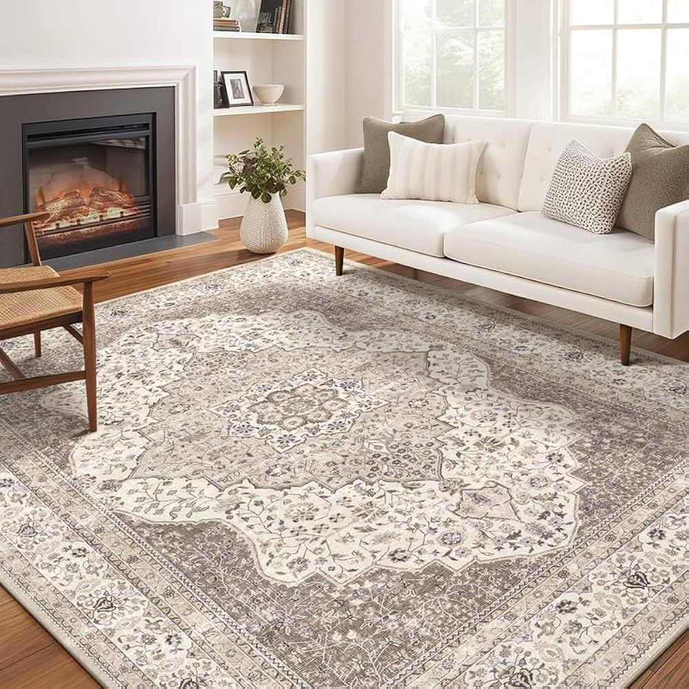 Washable Rug 8x10 Area Rugs for Living Room Bedroom Dining Room Home Office Floor Decor -Stain & ... | Amazon (US)