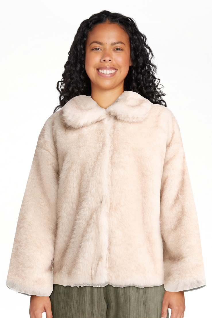 Time and Tru Women's Long Faux Fur Jacket, Sizes XS-3X | Walmart (US)