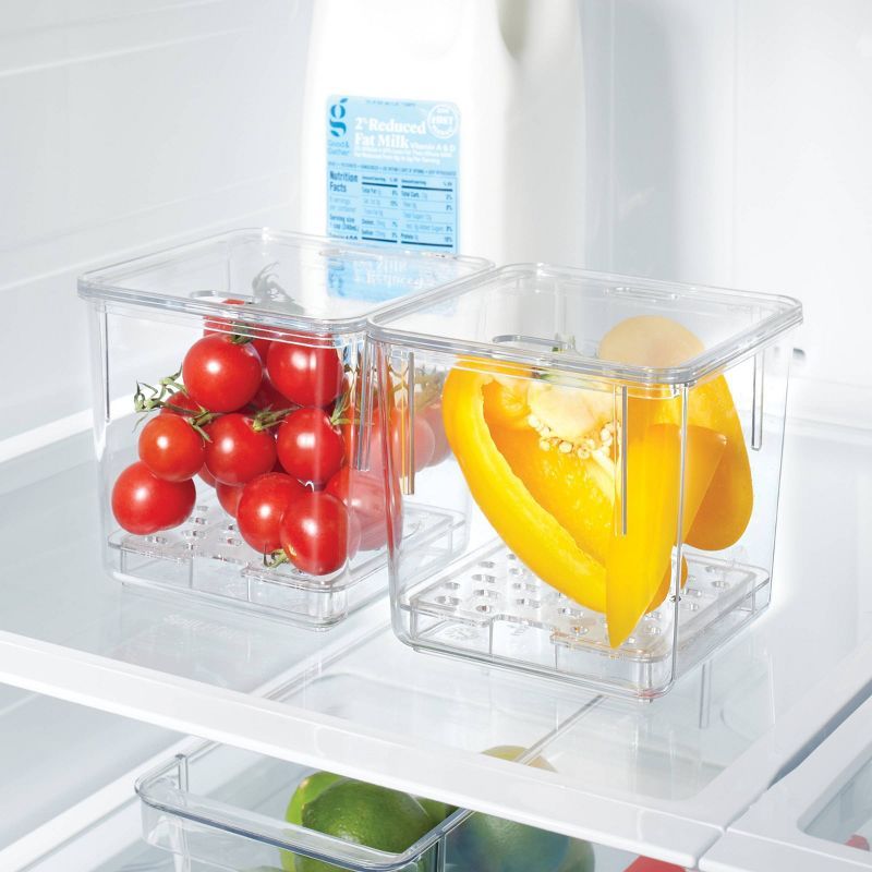 12"x8"x8.25" Small 2pk Produce Fridge Bin Clear - Brightroom™ | Target