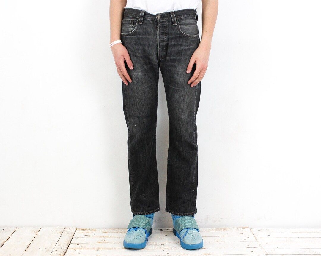 LEVI'S STRAUSS Vintage Mens 501 Straight Leg Jeans W33 L30 Grey Button Denim Trousers Pants Casua... | Etsy (CAD)