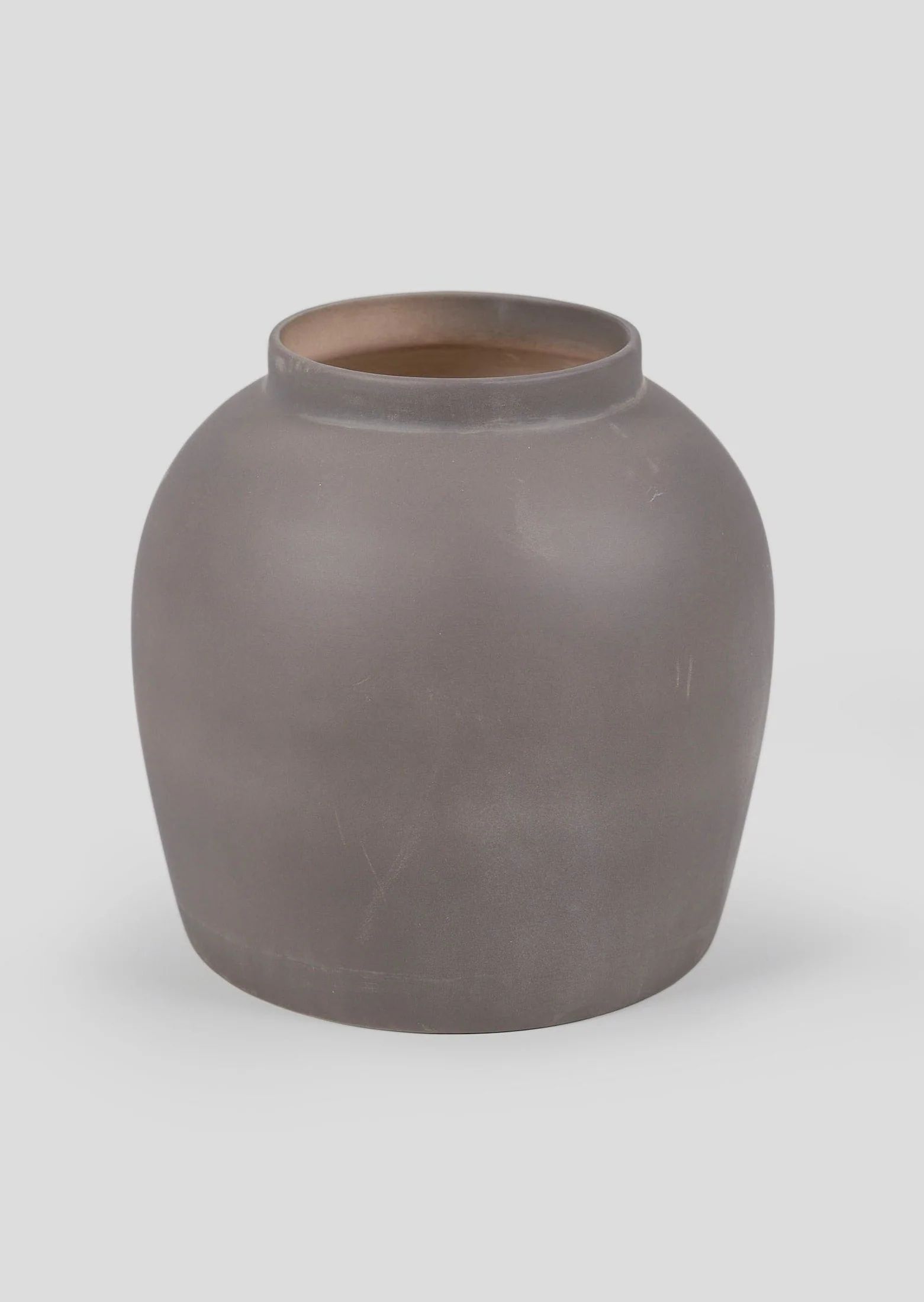 Afloral Large Matte Ceramic Jar Top Vase in Slate - 10.5" | Afloral