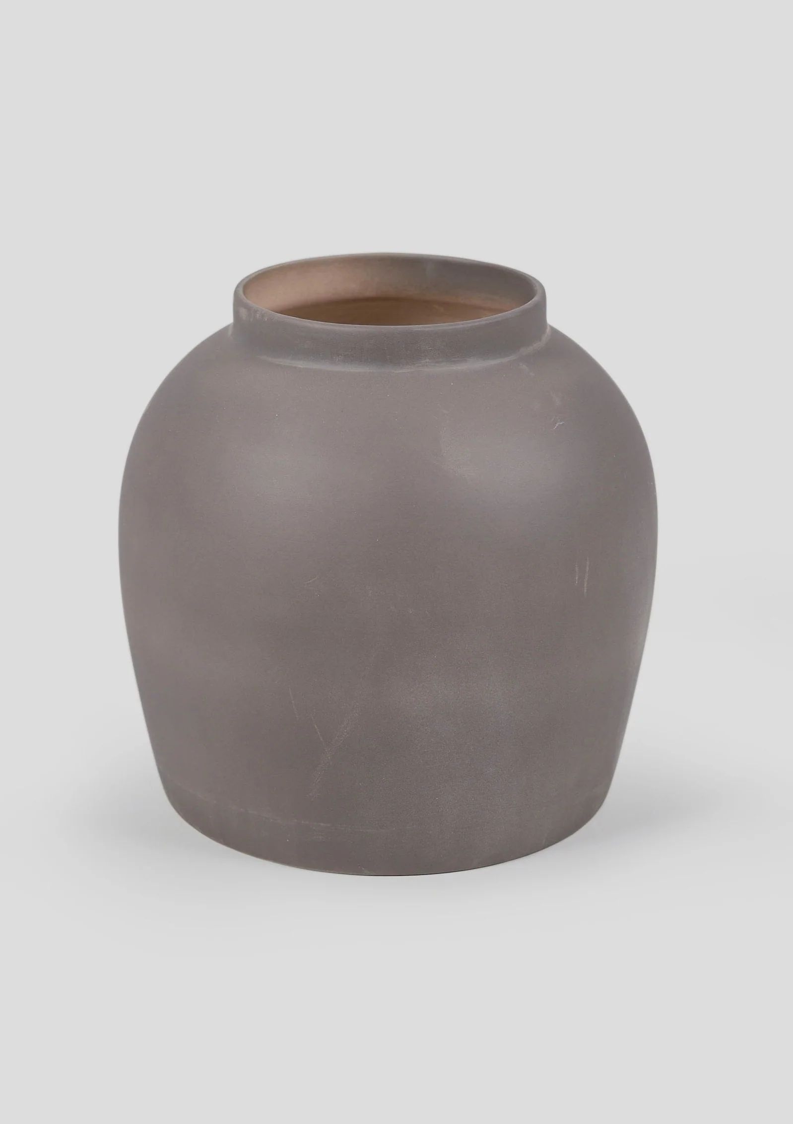 Afloral Large Matte Ceramic Jar Top Vase in Slate - 10.5" | Afloral