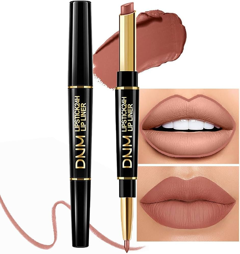 Kaely 2-in-1 Nude Brown Lip Liner & Lipstick Set Kit for Women, Matte Lips Kit with Lip Liner Lip... | Amazon (US)