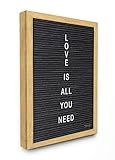 Stupell Industries Love is All You Need Black and White Framed Letter Board Look Canvas Wall Art, 36 | Amazon (US)
