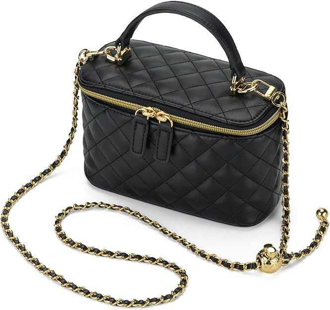 Mini Quilted Box Crossbody Bags for Women, Small Square Designer Clutch Purses with Adjustable Ch... | Amazon (US)