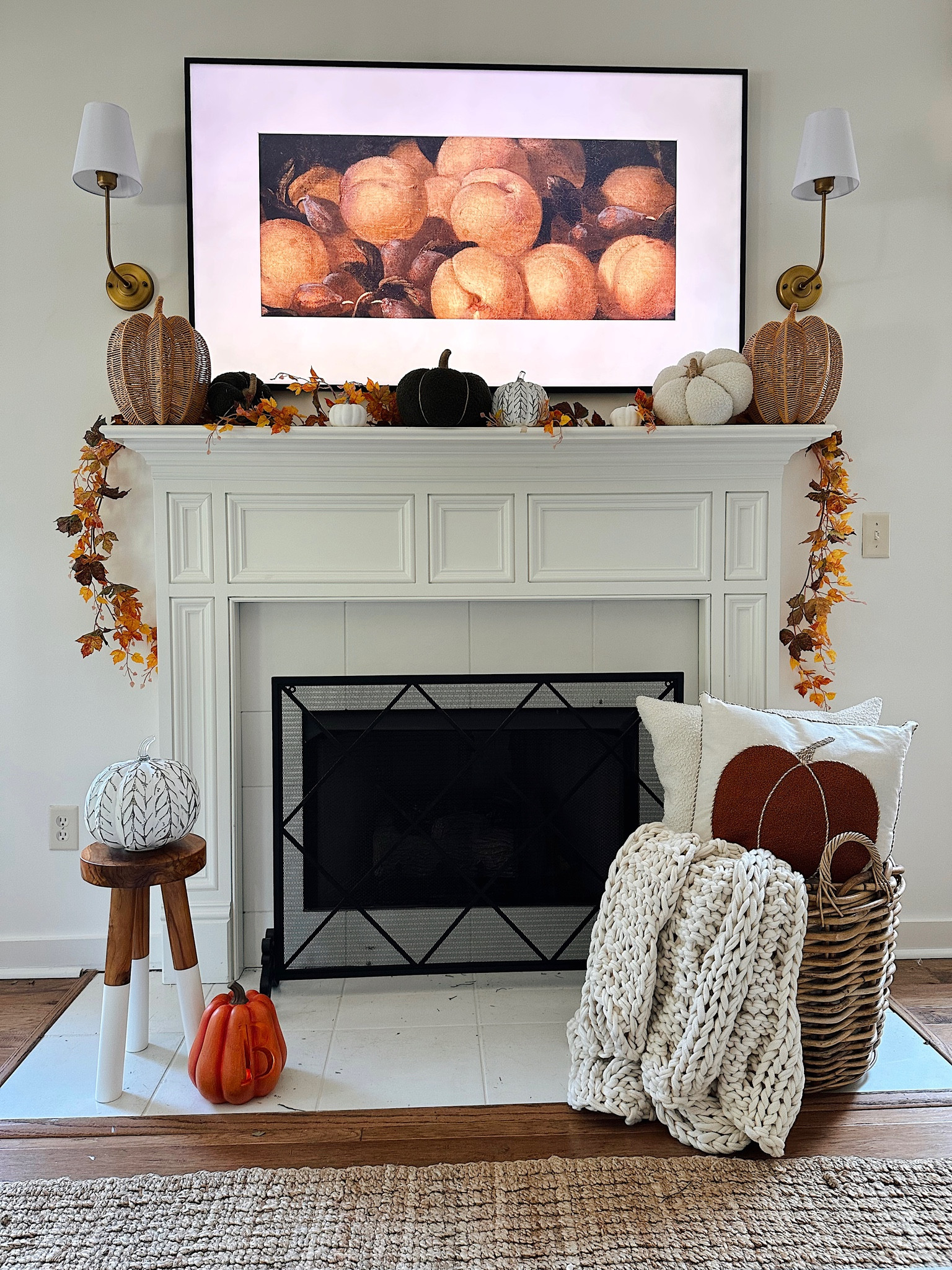 Fall mantel styling // Kirkland’s fall decor // frame TV with fall artwork // mantel decorating ideas for fall 

#LTKhome #LTKunder100 #LTKSeasonal