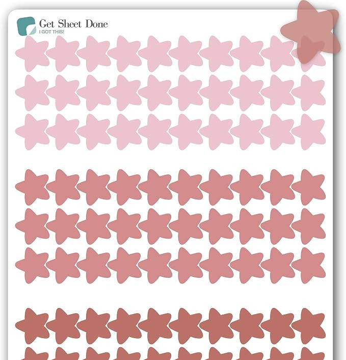 Transparent Star Stickers / 90 Translucent Vinyl Stickers (Approx 1/2”) / Micro Accent Markers ... | Amazon (US)