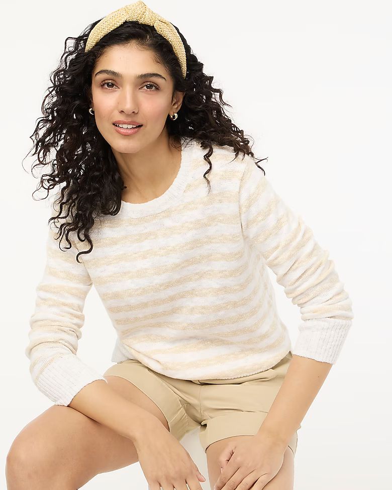 Striped crewneck beach sweater | J.Crew Factory