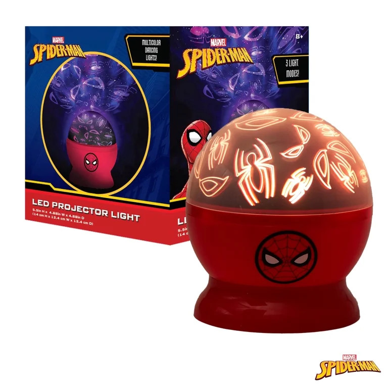 Marvel Spiderman Rotating Projector Lamp, 5.5" | Walmart (US)
