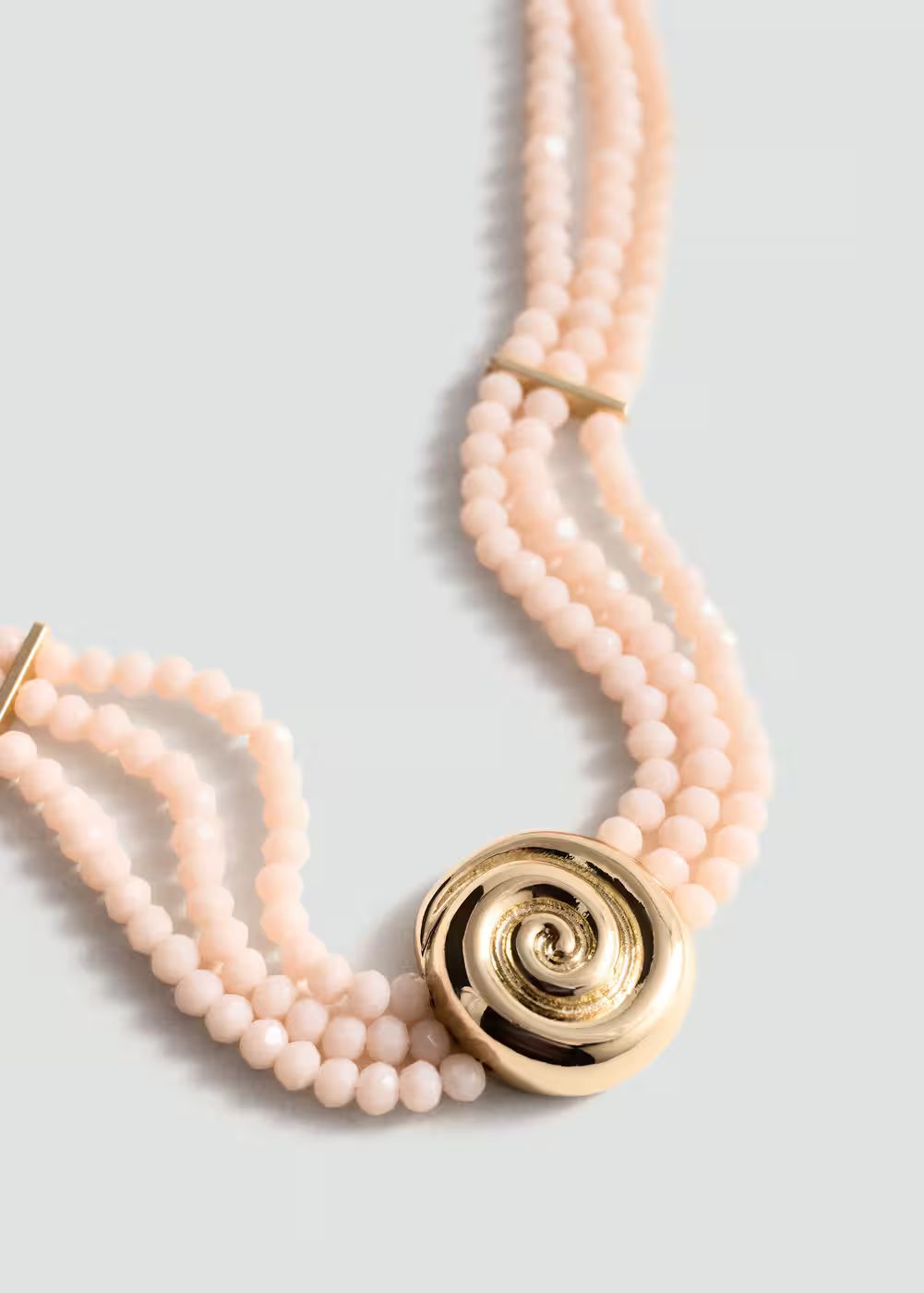 Spiral bead necklace | MANGO (UK)