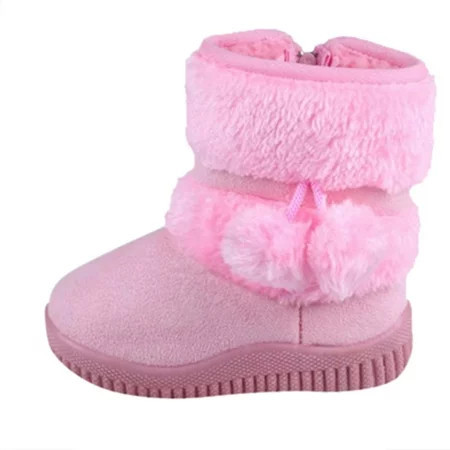 Toddler Boots Baby Girls Winter Boots Fashion Lightweight Warm Lined Snow Boot with Side Zipper Non Slip Kids Outdoor Shoes Pinks 30 | Walmart (US)