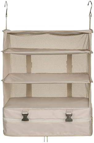 Surblue Hanging Closet Storage Bag Collapsible 3-Shelf Washable Oxford Fabric with 2 Hooks (XL 17... | Amazon (US)