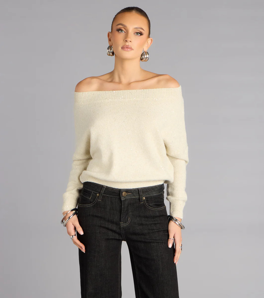 Barely Blush Shimmer Sweater | Windsor Stores