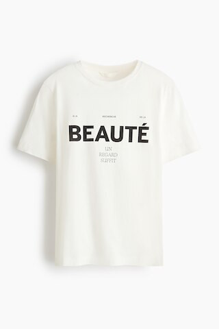 H & M - Printed T-Shirt - White/Beauté | H&M (US + CA)