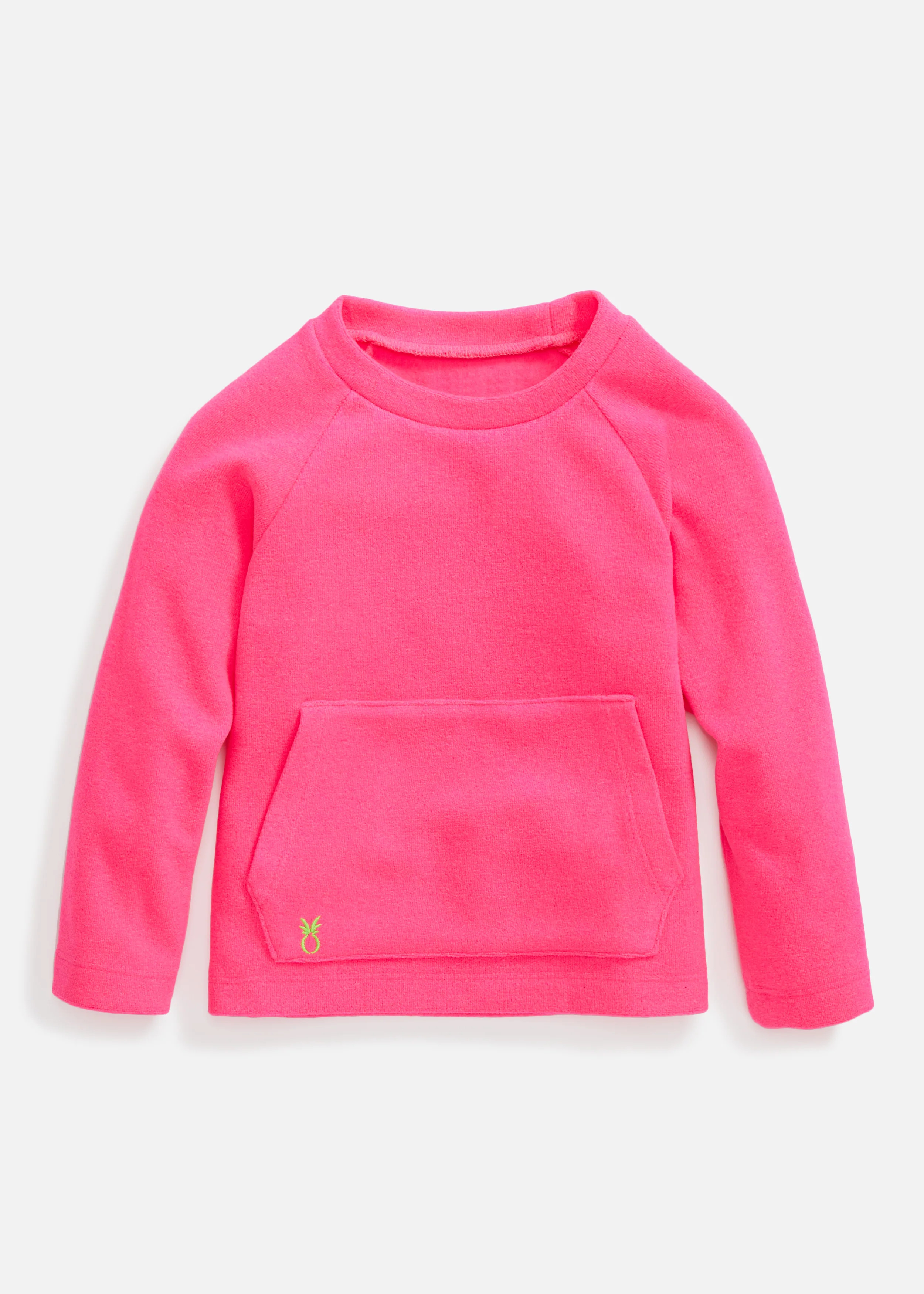 Toddler Crewneck in Terry Fleece (Neon Pink) | Dudley Stephens