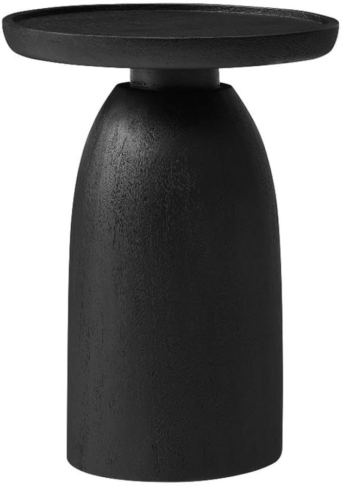 Modway Holloway Solid Mango Wood Side End Table in Black – Contemporary Wooden Accent Table for... | Amazon (US)