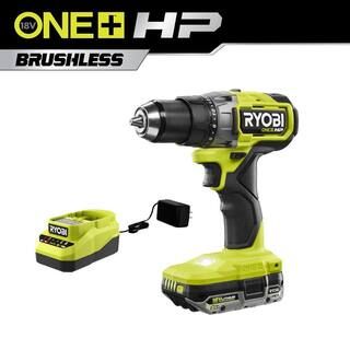 RYOBI ONE+ HP 18V Brushless Cordless 1/2 in. Drill/Driver Kit with (1) 2.0 Ah HIGH PERFORMANCE Ba... | The Home Depot