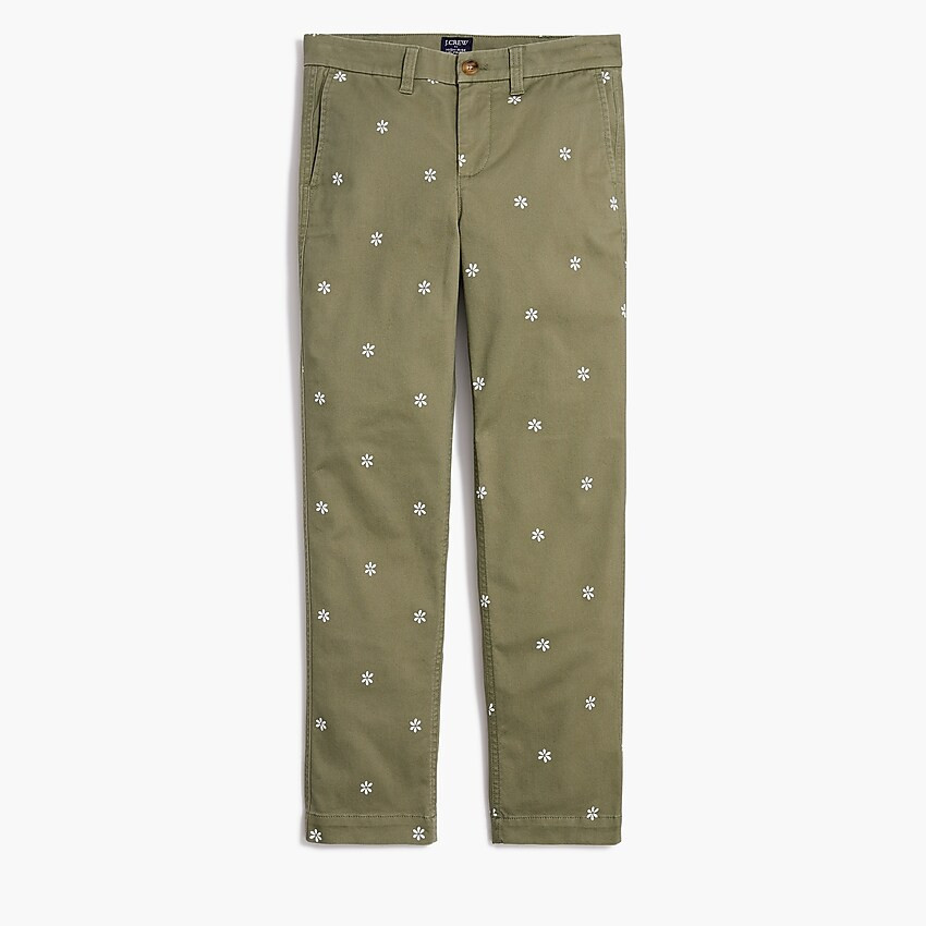 Daisy print high-rise girlfriend chino pant | J.Crew Factory
