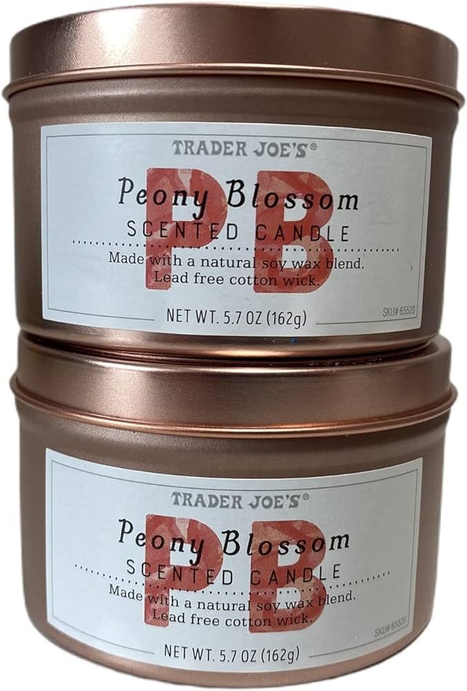 Trader Joe's - Peony Blossom Candle NET WT. 5.7 OZ Each - Set of 2 | Amazon (US)