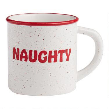 Red And White Naughty & Nice Mug | World Market