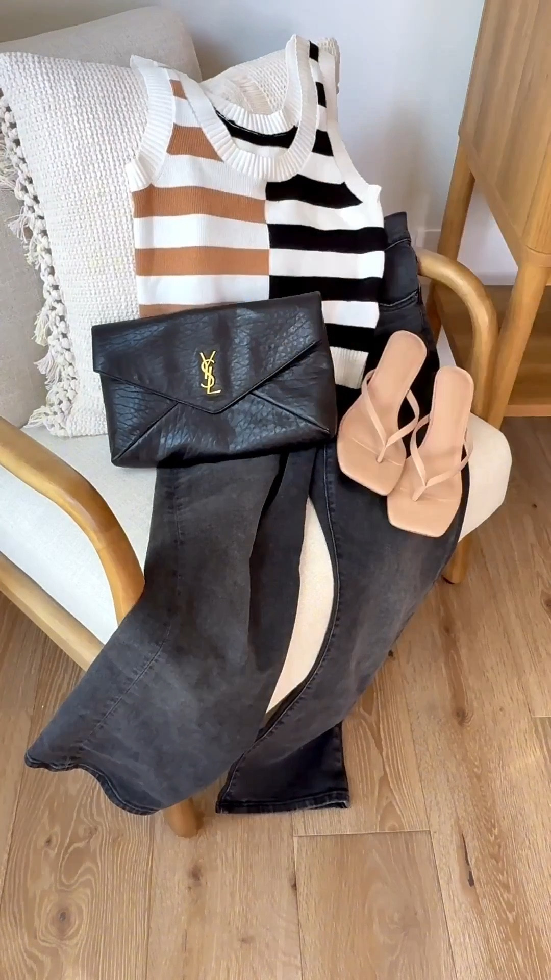 Restocked!! Amazon outfit idea …elevated basics
Sweater tank sz small
High waisted crop jeans sz 25 
Kitten heel sandals tts 
Ysl clutch bag 
Everyday outfit idea, what I wore to casual dinner with friends and family 
#LTKShoeCrush #LTKItBag 



#LTKootd #LTKmomlife #LTKgrwm
