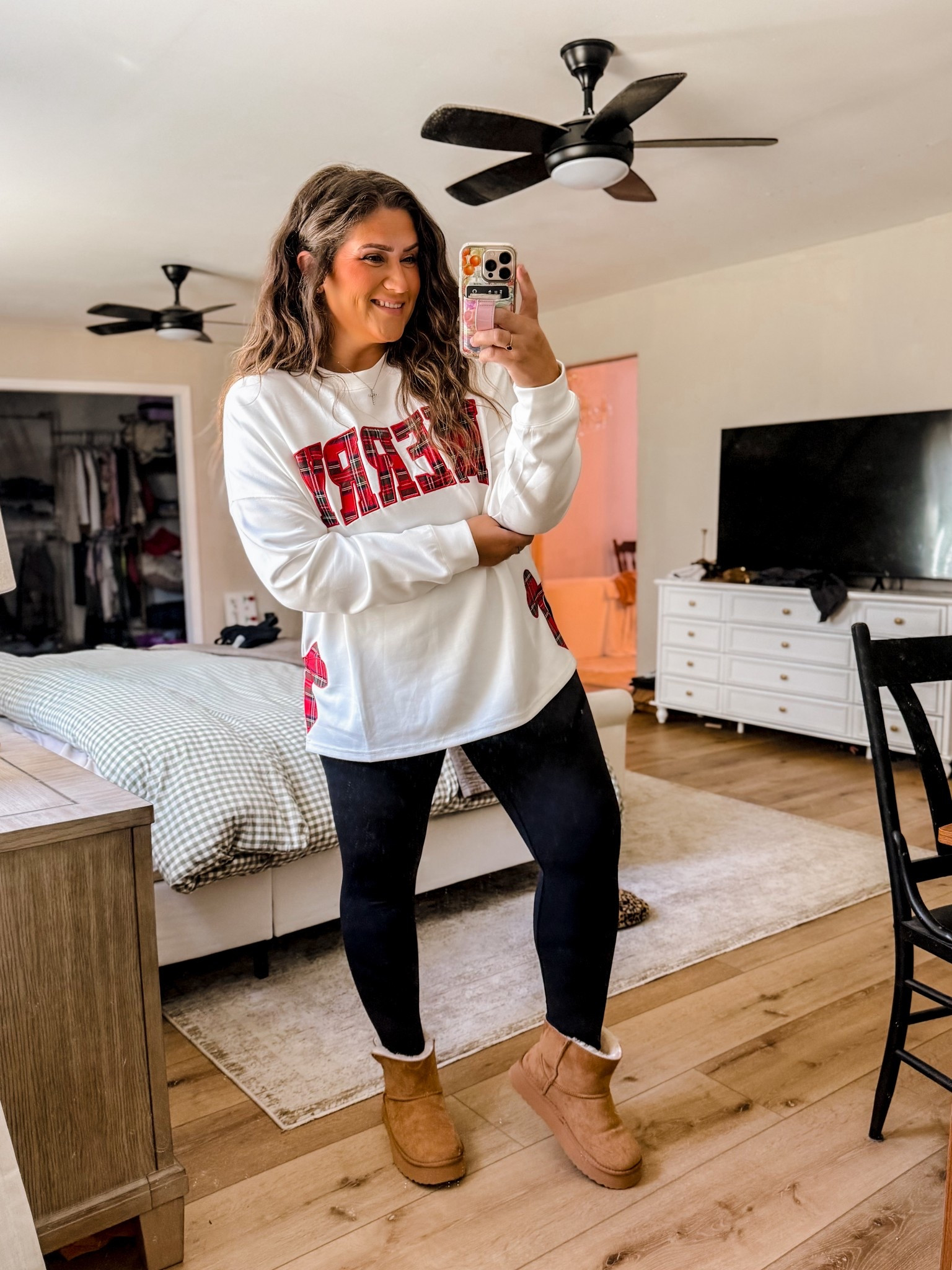 Currently: sipping coffee in my Merry sweatshirt and pretending it’s 55° outside ☕🍂 @shopwillowtree #shopwillowtree #willowtreeboutique #thewillowtree 

#LTKFindsUnder100 #LTKMidsize #LTKSeasonal