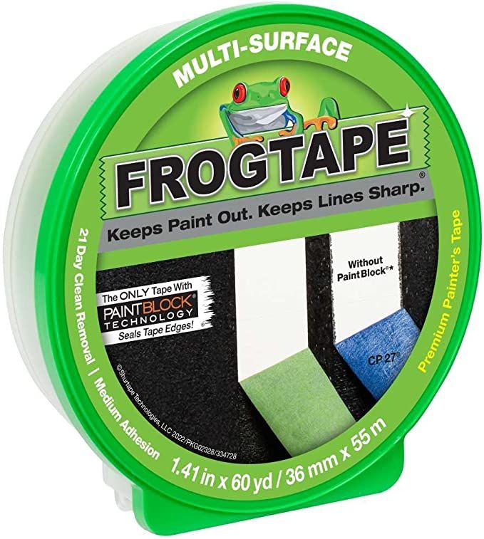 FROGTAPE 1358465 Multi-Surface Painter's Tape with PAINTBLOCK, Medium Adhesion, 1.41" Wide x 60 Y... | Amazon (US)