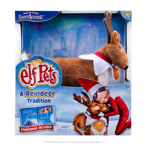 Elf Pets: A Reindeer Tradition - Includes Beautifully Illustrated Hardbound Storybook, Huggable Elf Pet Reindeer Stuffed Animal with Golden Heart Charm and Official Adoption Certificate | Amazon (US)