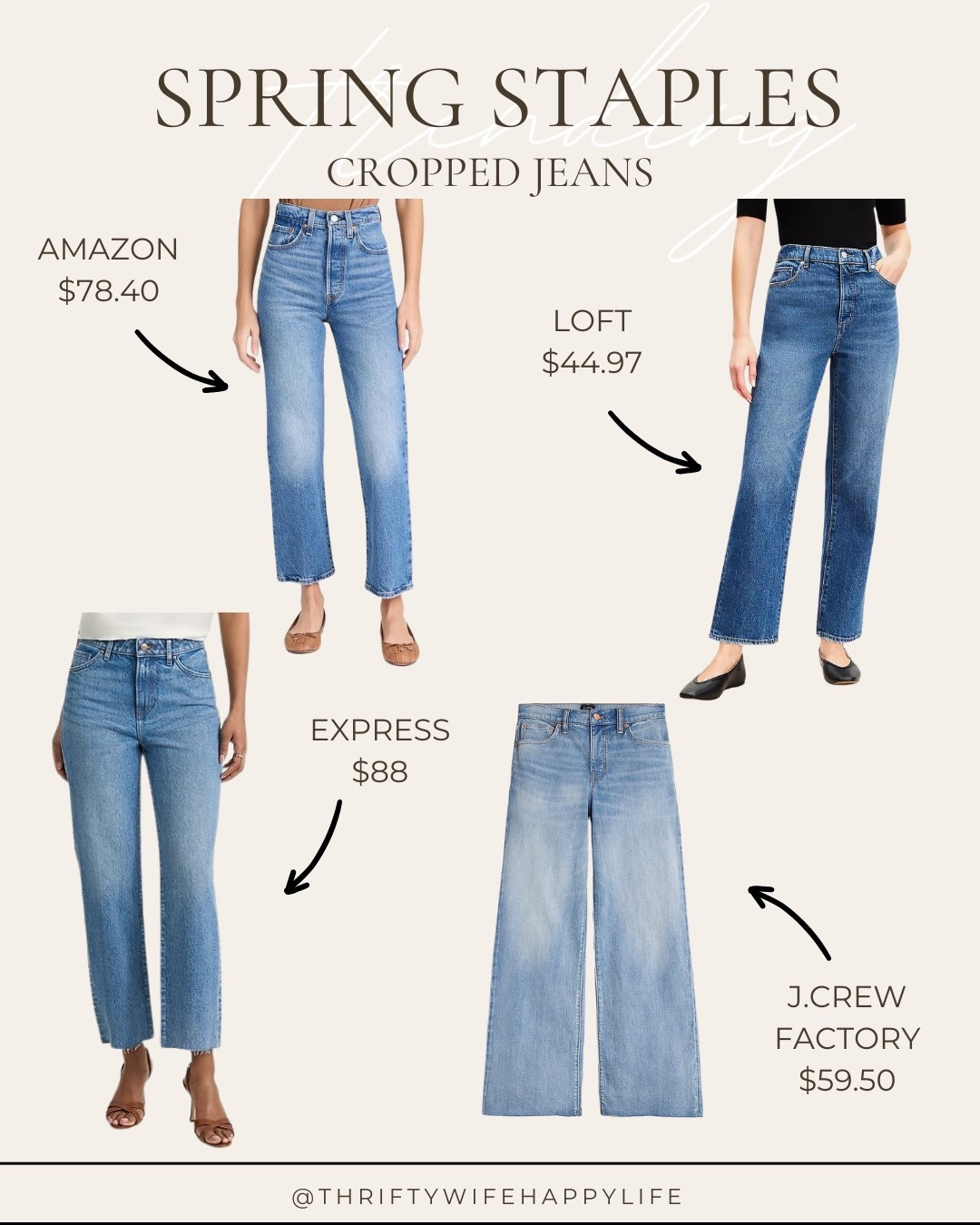 Spring staples! Cropped straight-leg  jeans are one of my favorite styles of jeans for spring! Here are some options I recommend! 

#LTKFindsUnder100 #LTKStyleTip #LTKPetite