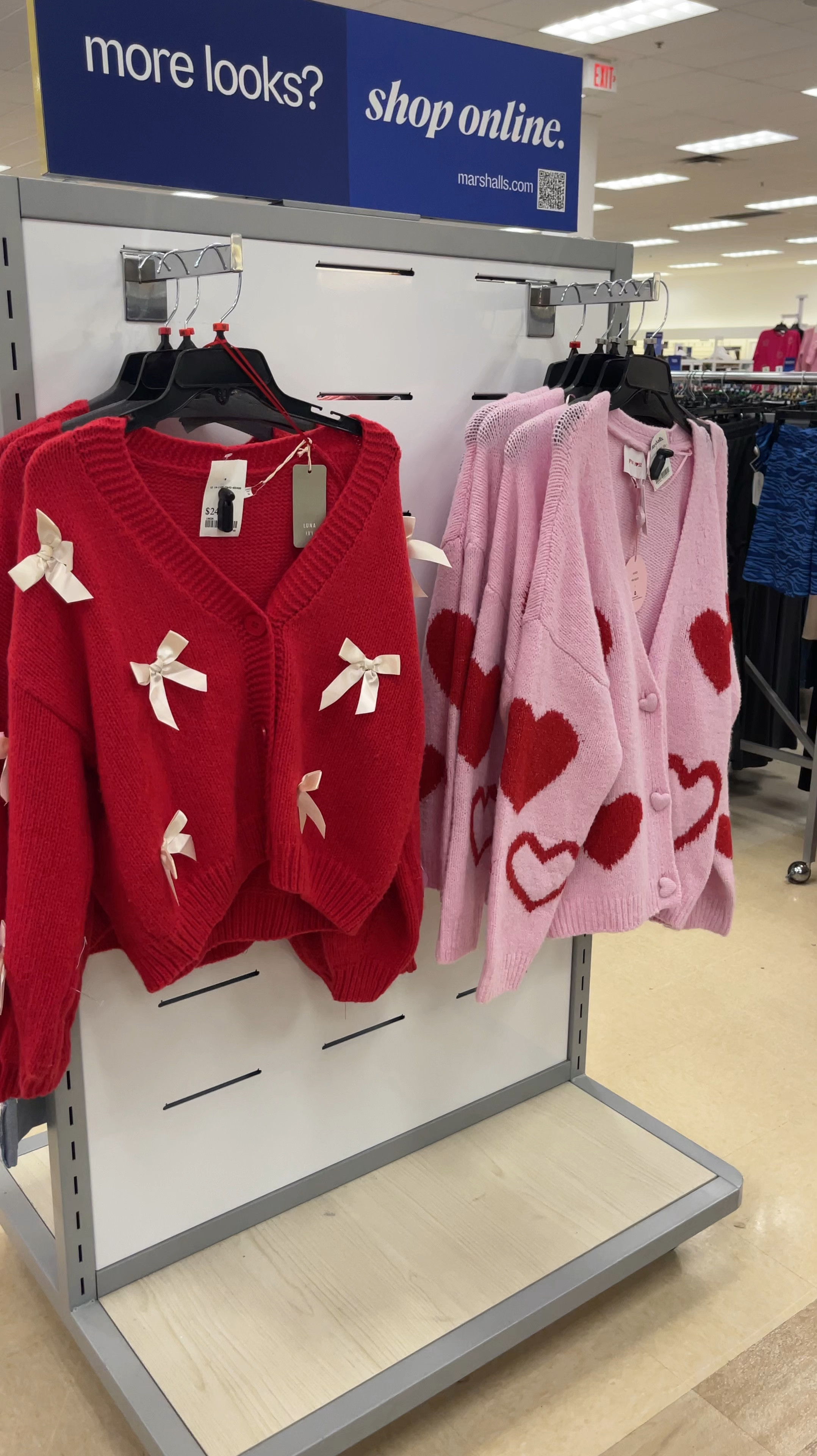 Valentine’s Day cardigans at Marshall’s! Similar Available online @tjmaxx ❤️. 

#LTKStyleTip #LTKWatchNow #LTKSeasonal