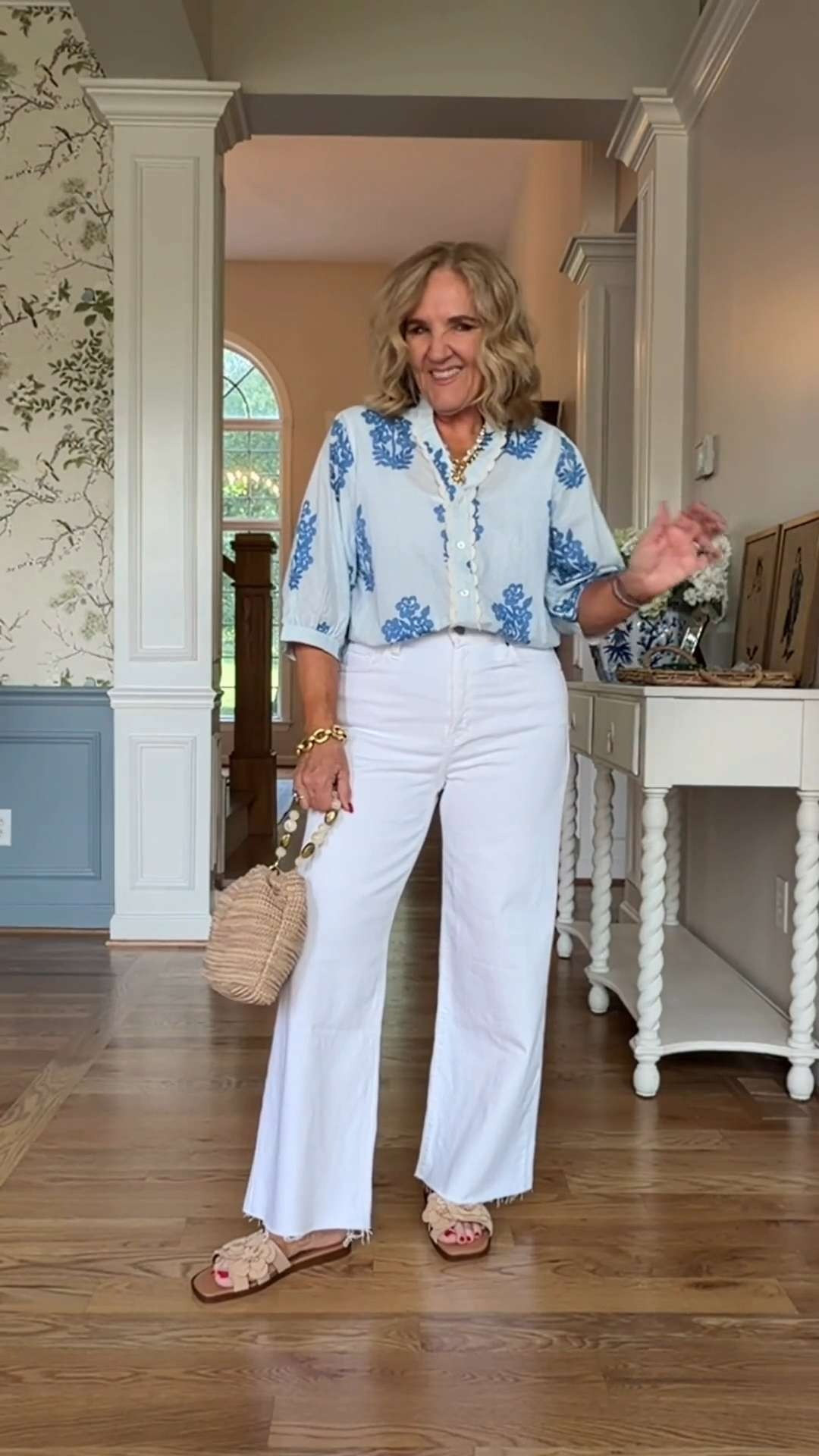 This printed cotton blouse is all about the details. The delicate crochet trim adds just the right amount of charm, while the relaxed fit keeps it easy and comfortable for everyday wear. 🫶🏻 

 #LTKootd #LTKSeasonal #LTKTravel