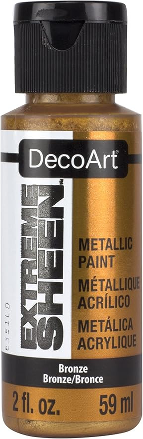 DecoArt Extreme Sheen Bronze Metallic Acrylic Paint, 2 Fl. Oz. Bottle (Pack of 1) | Amazon (US)