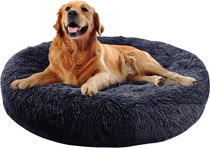 Nisrada Dog Bed for Large Dogs, 56 inch Calming Dogs Bed, Washable-Round Cozy Soft Pet Bed for La... | Amazon (US)