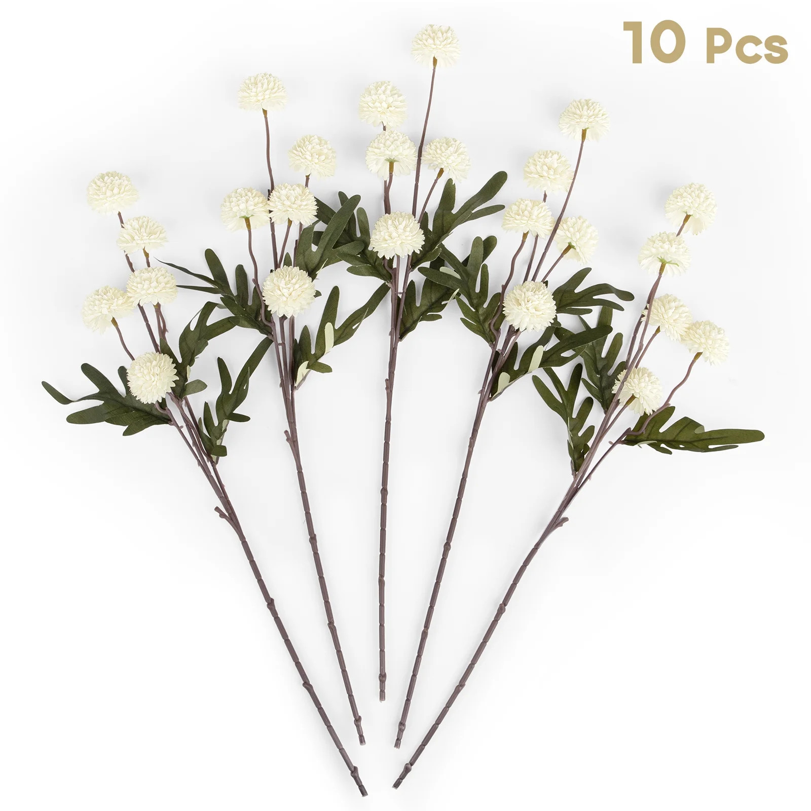 Scidweet Fake Chrysanthemum Flowers, 10 Stems & 2 Sumei Artificial Faux Kiku Flowers for Indoor H... | Walmart (US)
