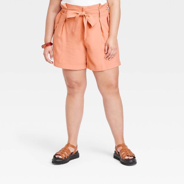 Women's High-Rise Utility Paperbag Shorts - A New Day™ | Target