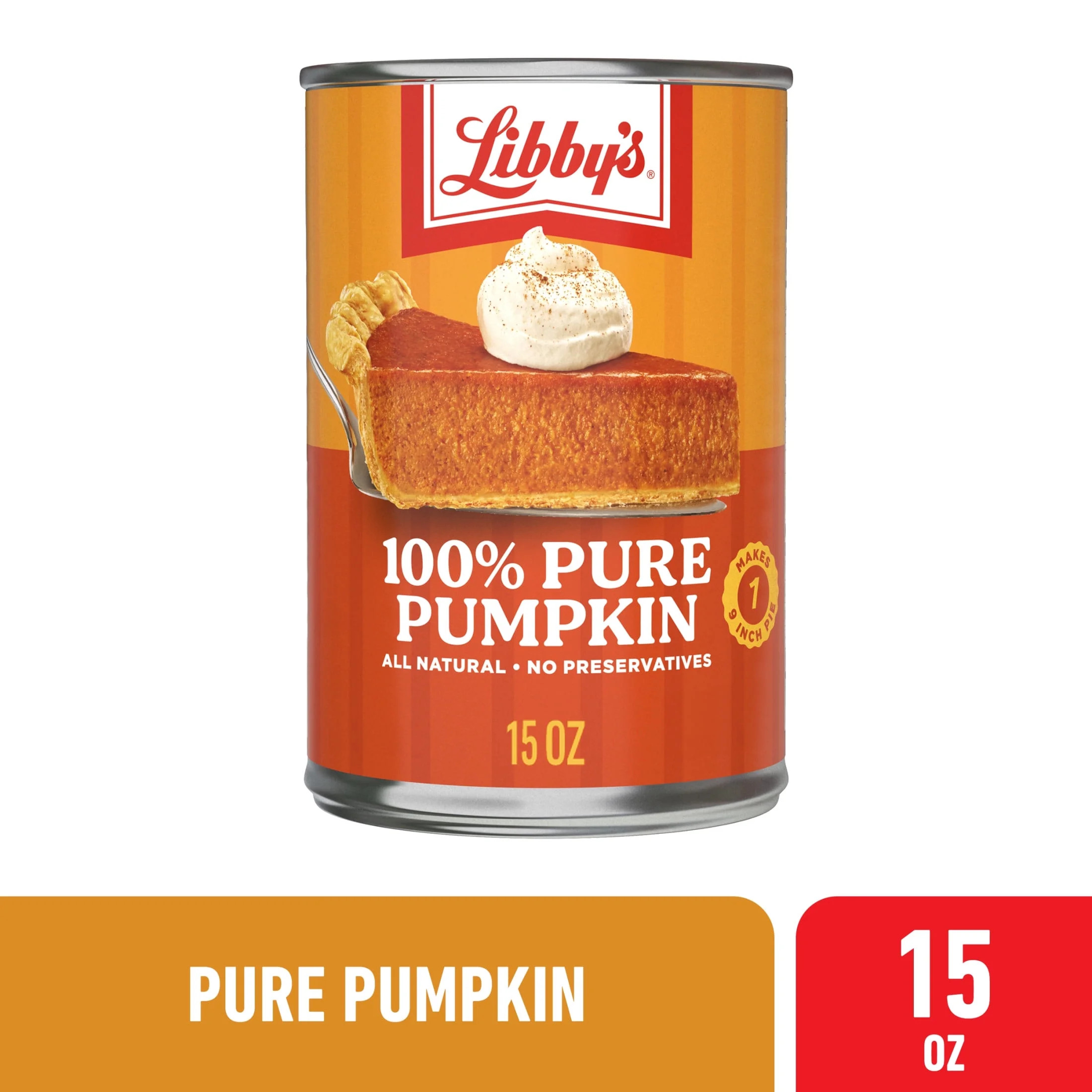 100% Pure Pumpkin, All Natural Gluten Free Canned Pumpkin Puree Filling for Baking Pumpkin Pie De... | Walmart (US)