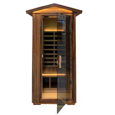Cedar Single Outdoor Sauna Outdoor Indoor Wooden Sauna Room | Wayfair North America