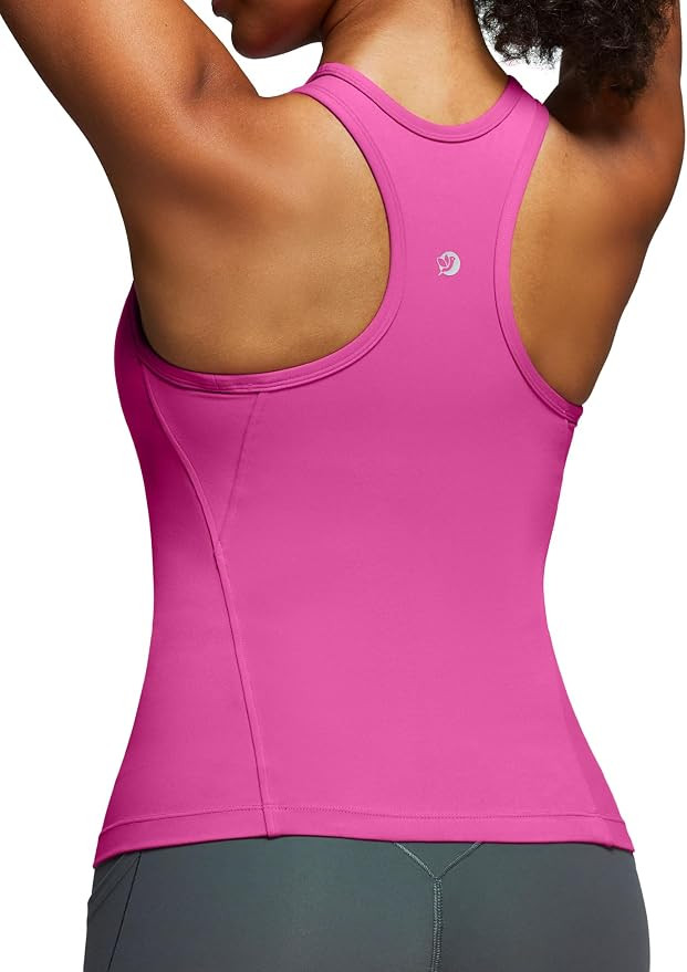 IUGA Workout Tops for Women with Built-in Bra Racerback Tank Tops Yoga Pilates Tennis Running Gym... | Amazon (US)