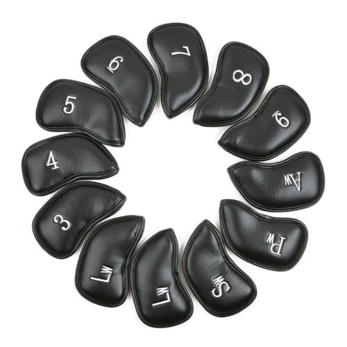 Intech Thick Synthetic Leather Golf Iron Head Covers 12-Piece Set, Fits All Brands (TaylorMade, Callaway, Ping, Titleist, Cobra and more) | Amazon (US)