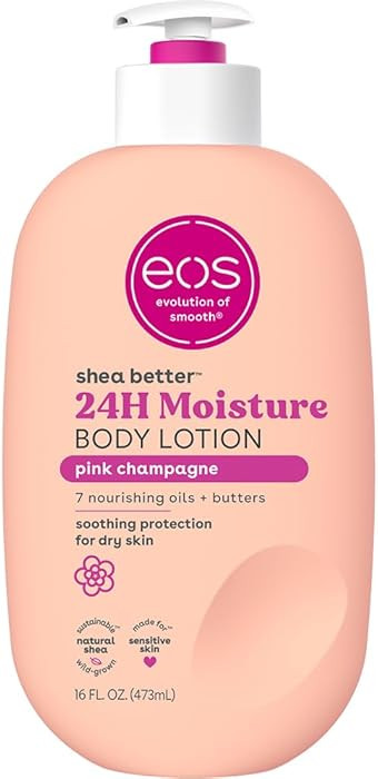 eos Shea Better Body Lotion Pink Champagne, 24-Hour Moisture Skin Care, Lightweight & Non-Greasy,... | Amazon (US)