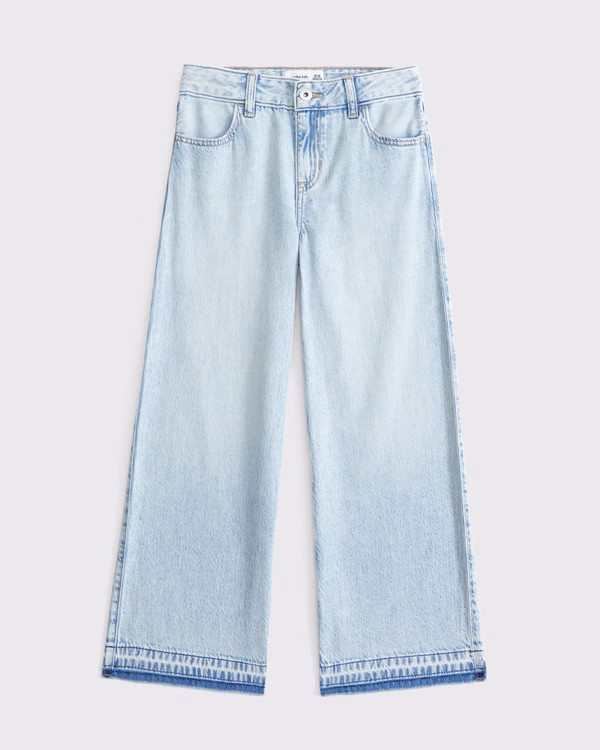 lightweight high rise ultra wide leg jeans | Abercrombie & Fitch (US)