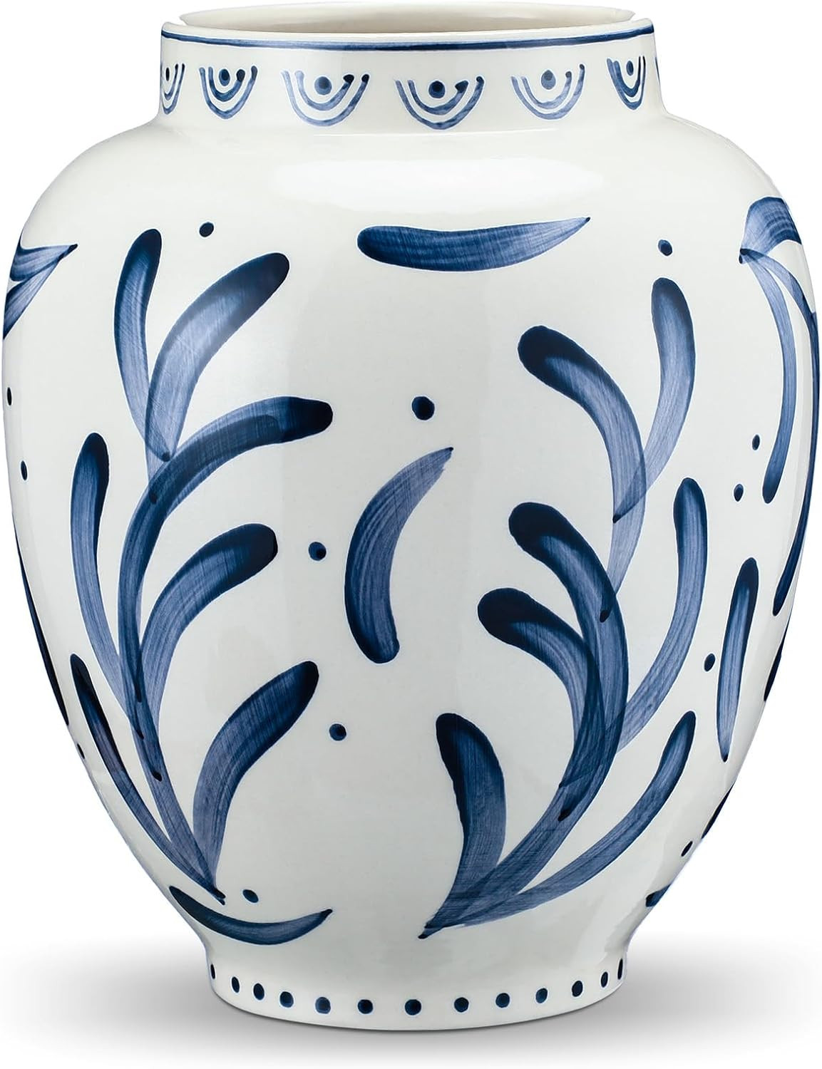 Blue and White Ceramic Vase 8 Inch Vintage Blue Chinoiserie Ceramic Vase Decorative Antique Vases... | Amazon (US)